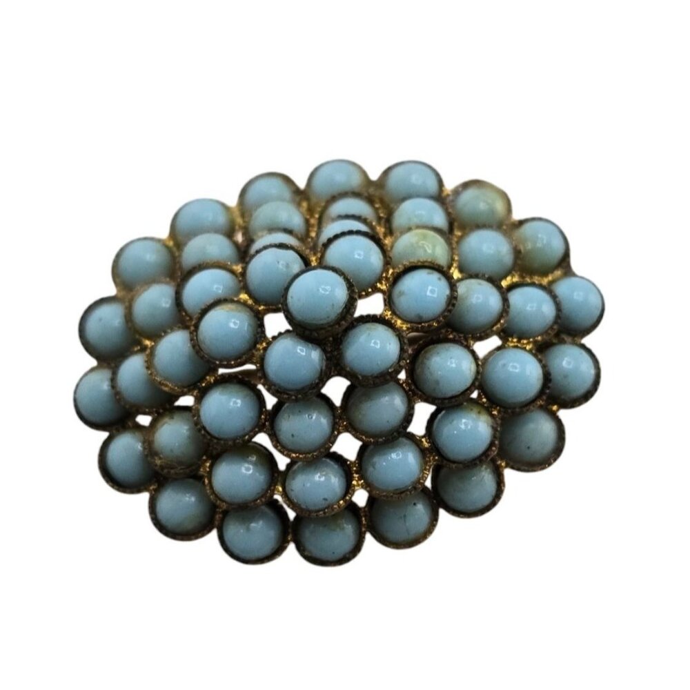 Vintage Signed Czech Raised Brooch (A8107)